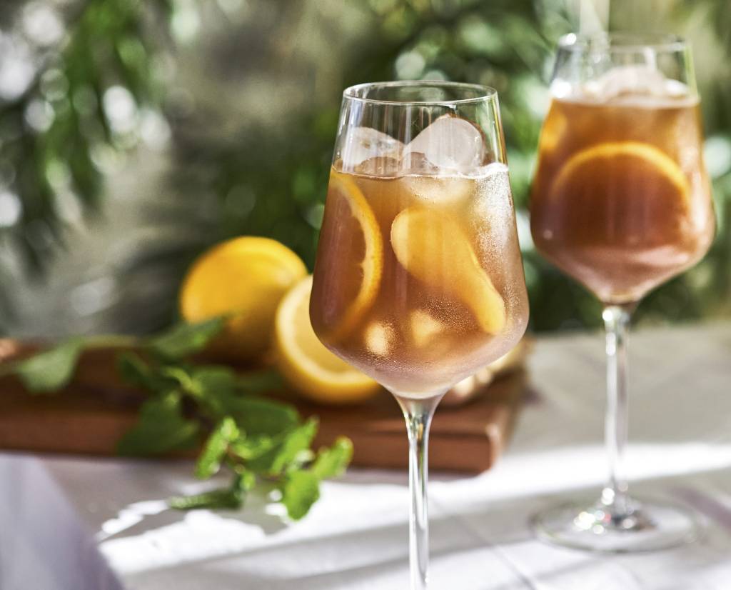 Cordial de especiarias com chá verde