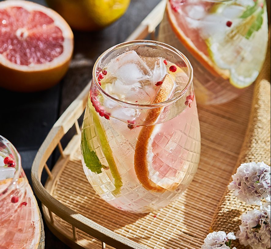 Refresco de pomelo com limão-siciliano