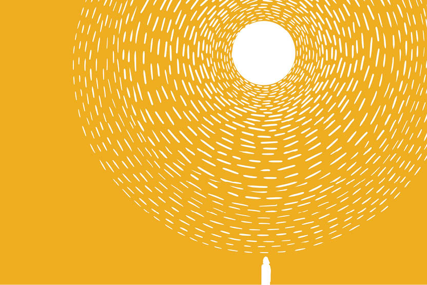 Ilustração de um sol brilhante