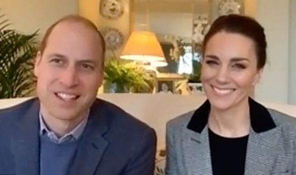 Kate Middleton e Príncipe William videochamada
