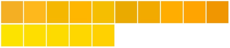 Paleta de cores: amarelo