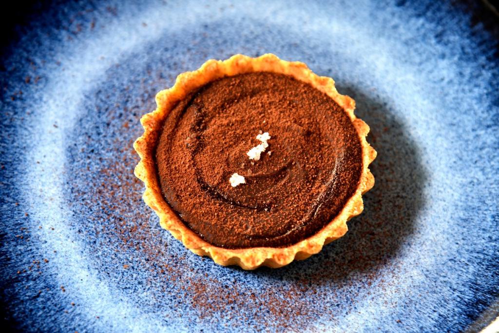 Torta de chocolate com caramelo salgado