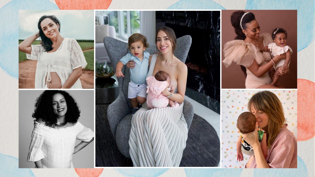 Fotos de mães com bebês ou mulheres grávidas
