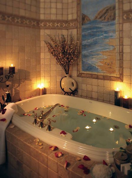 36 Romantic Bathroom Ideas _ on We Heart It banho romântico