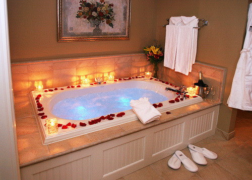 banho romântico