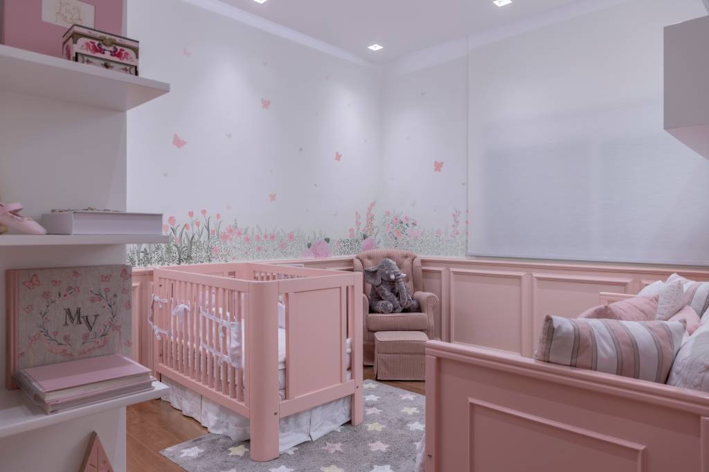 apartamento-garden-liana-tessler9 Quarto de bebê com móveis rosa