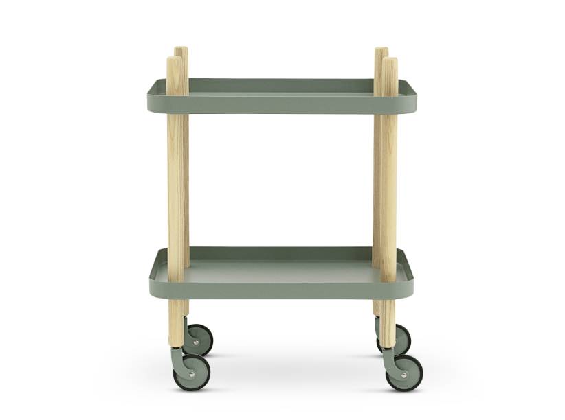 De metal e freixo, o Block Trolley (50 x 35 x 64 cm), da Normann Copenhagen, está 230 euros na Connox.