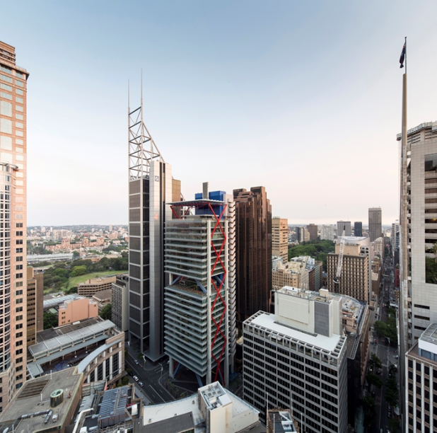 8 Chifley Square, por Rogers Stirk Harbour + Partners com Lippmann Partnership, Arup (Australia) em Sydney, Austrália.
