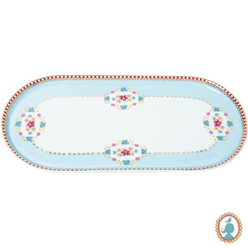 A bandeja <a href="https://www.gotoshop.com.br/UtilidadesDomesticas/Bandejas/Bandeja-Porcelana-Azul-Floral-Azul-Floral-10050821.html?utm_source=sites&utm_medium=matéria_CC&utm_campaign=produtos&utm_content=201709">Azul Floral</a>, de porcelana, custa R$ 267,50.