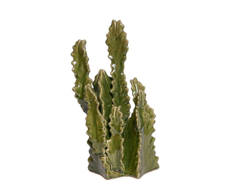 A escultura de cerâmica Cactus (34cm) custa R$ 1 038,00 na L'oeil.