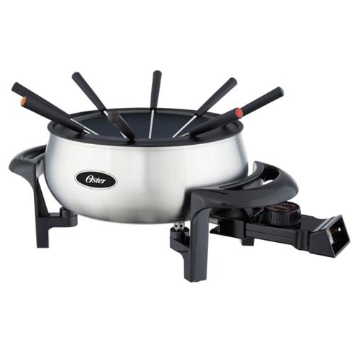 A panela elétrica para fondue <a href="https://www.gotoshop.com.br/Eletroportateis/PanelasEletricas/Panela-Eletrica-para-Fondue-Oster-Prata-com-Controle-de-Temperatura-Antiaderente-e-com-8-Garfos-9576086.html?utm_source=sites&utm_medium=gc_casacom&utm_campaign=gc_materia&utm_content=201706">Oster</a> prata com controle de temperatura antiaderente e com 8 garfos 110v custa R$359,88.