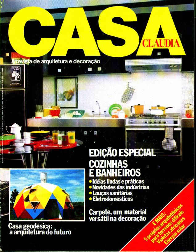 Capa da revista Casa Claudia, edição de maio de 1980. Capa da revista Casa Claudia, edição de maio de 1980.
