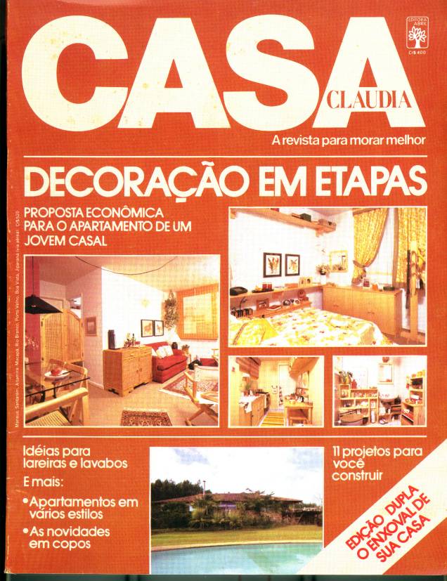 Capa da revista Casa Claudia, edição 248-A, maio de 1982. Capa da revista Casa Claudia, edição 248-A, maio de 1982.