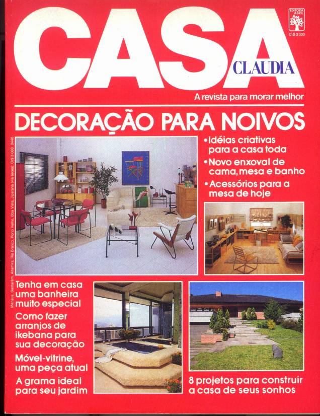 Capa da revista Casa Claudia, edição 272-A, maio de 1984. Capa da revista Casa Claudia, edição 272-A, maio de 1984.