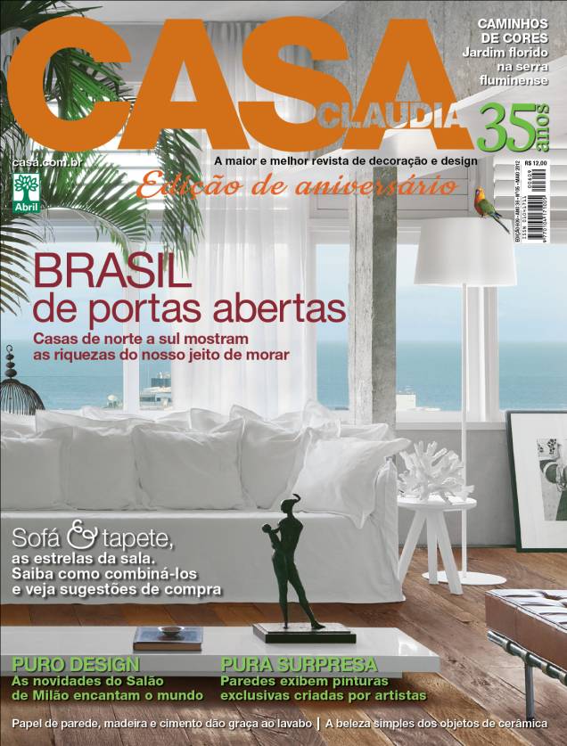 <span>Capa da revista Casa Claudia, edição 609, de maio de 2012.</span> <span>Capa da revista Casa Claudia, edição 609, de maio de 2012.</span>