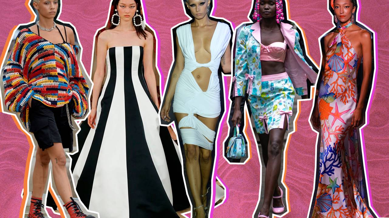 Quatro modelos com looks diferentes no New York Fashion Week