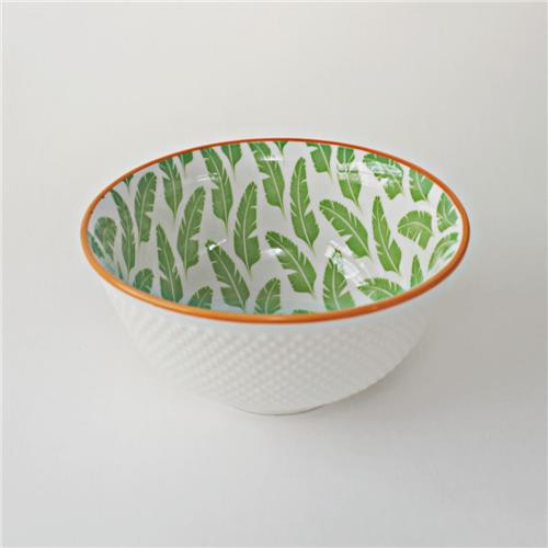 O bowl branco em cerâmica <a href="https://www.gotoshop.com.br/UtilidadesDomesticas/BaixelaseTravessas/Bowls/bowl-em-ceramica-tropical-bananeira-11693962.html?utm_source=sites&utm_medium=matéria_CC&utm_campaign=produtos&utm_content=201708">Tropical Bananeira</a> custa R$ 29.