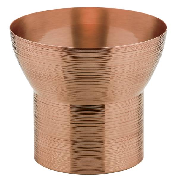 O Cachepot Contour Spin Cobre, da St James, custa 1389 na Luxe4Home.