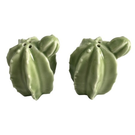 O conjunto saleiro e pimenteiro Cacto custa R$ 45 na 103 Store Home Decor.