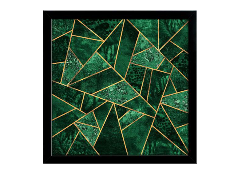 O quadro <a href="https://www.gotoshop.com.br/decoracao/QuadrosMolduras/quadro-urban-arts-deep-emerald-11615418.html?utm_source=sites&utm_medium=matéria_CC&utm_campaign=produtos&utm_content=201712">Deep Emerald</a>, da Urban Arts, custa R$ 198.