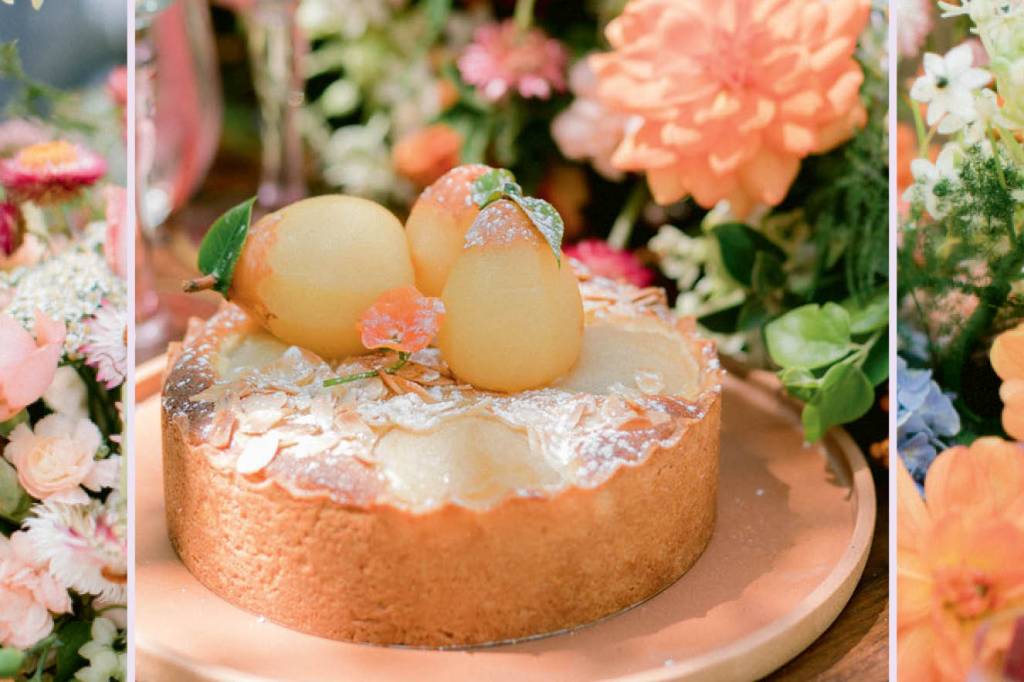 Torta de peras com marzipan