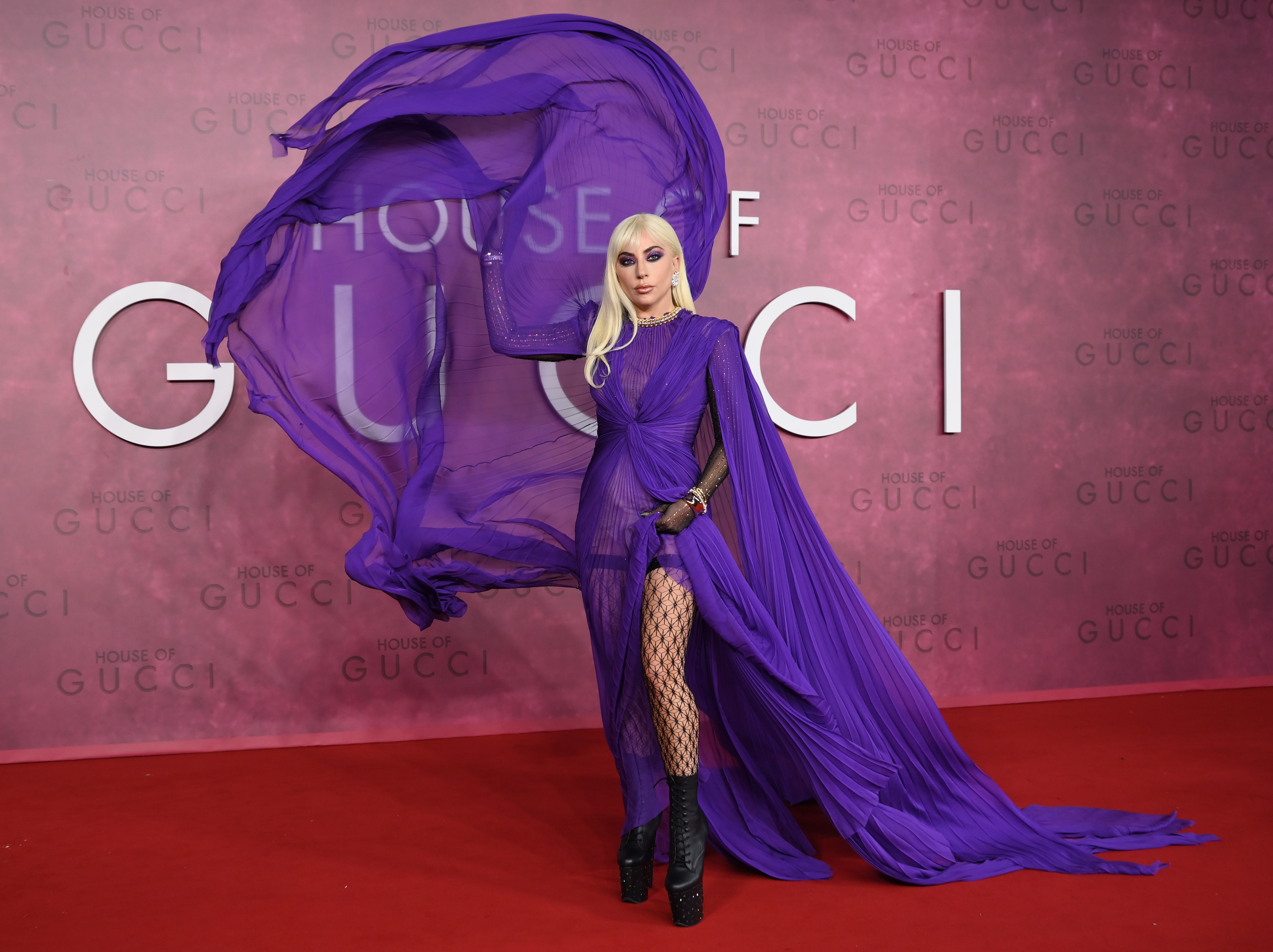 Lady Gaga na estreia de 'House Of Gucci'. 