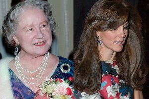 Catherine, Duchess of Cambridge Wears Queen Mother Earrings