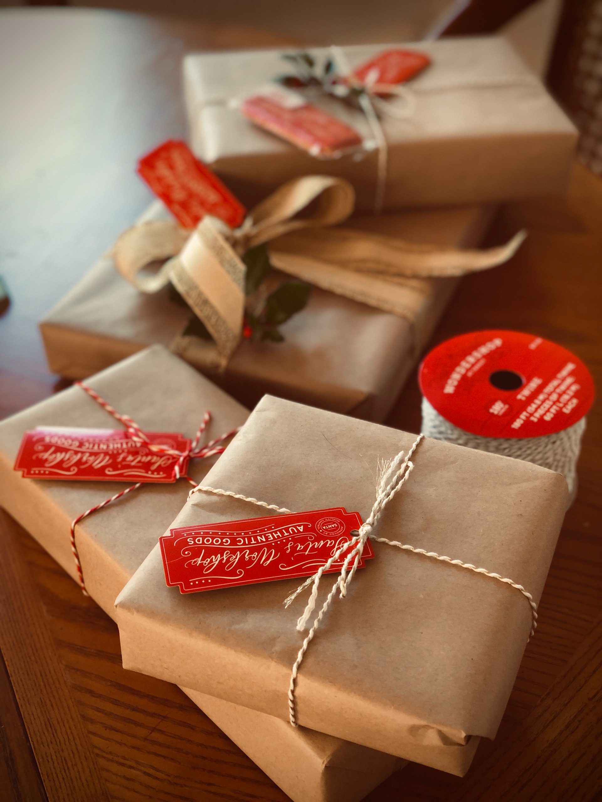 pacotes de presente Natal