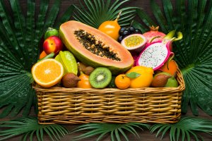 Tropical fruits basket