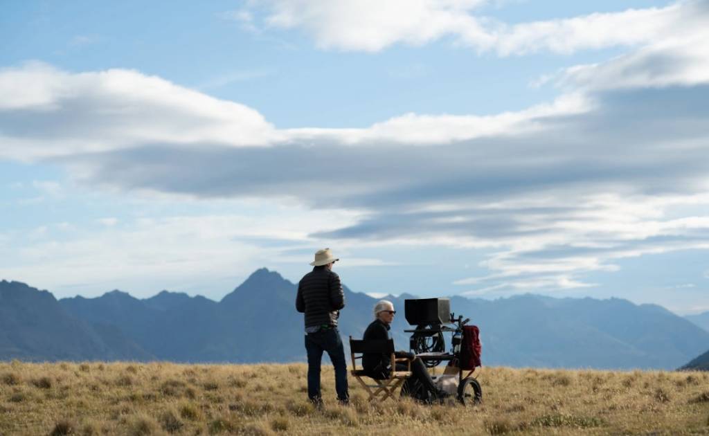 Jane Campion no set de 