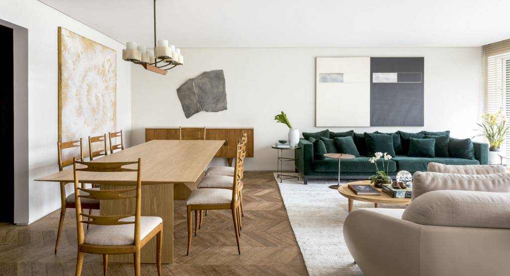 Uma seleção especial compõe o décor deste apartamento em SP