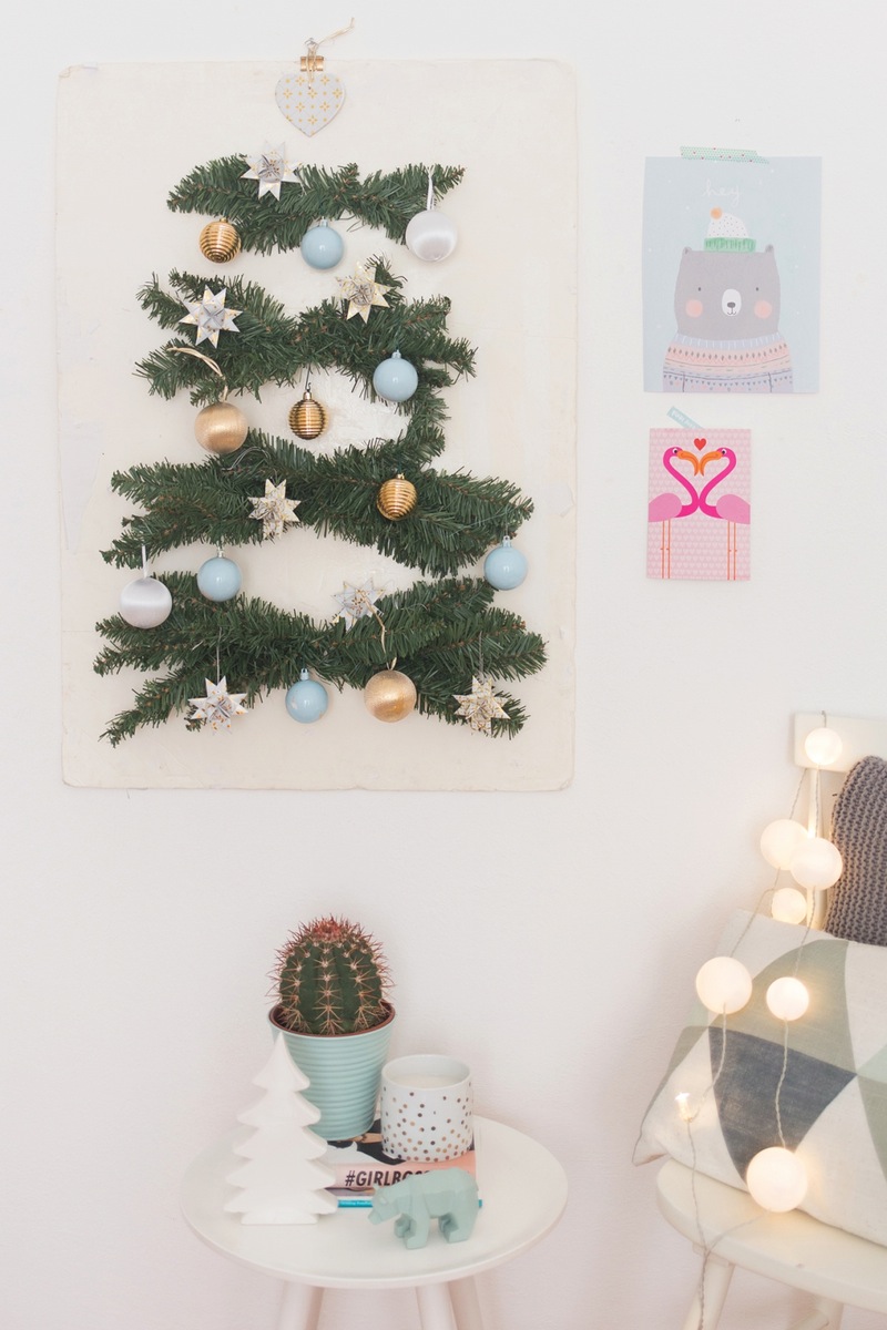 Faça você mesmo: árvore de Natal de parede para espaços pequenos | CLAUDIA