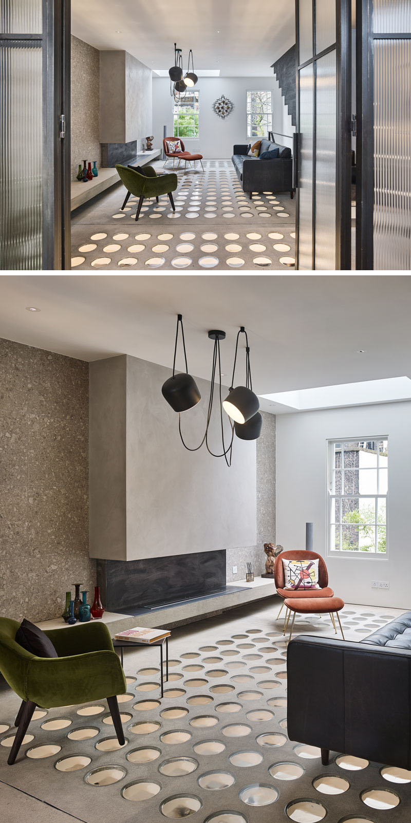 1-piso-círculos-de-vidro-iluminação-casa