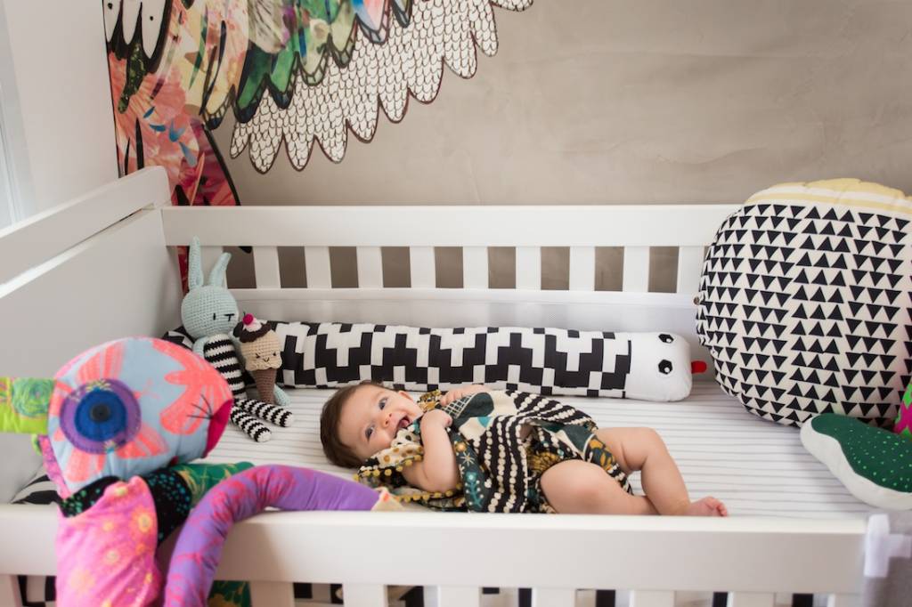 3-quarto de bebê manga rosa