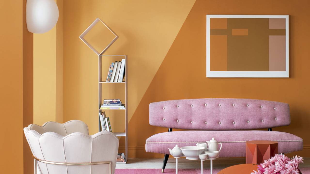 Geometria e um mood feminino aparecem nesta dupla de cores nada óbvia