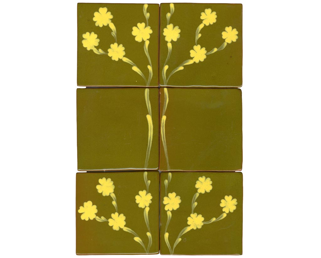 EMERY-&-CIE—Carreaux-peint-motif-PRIMULA-ARBOREA-LIGHT-N°1-2-3-en-jaune-13x13cm–réduit