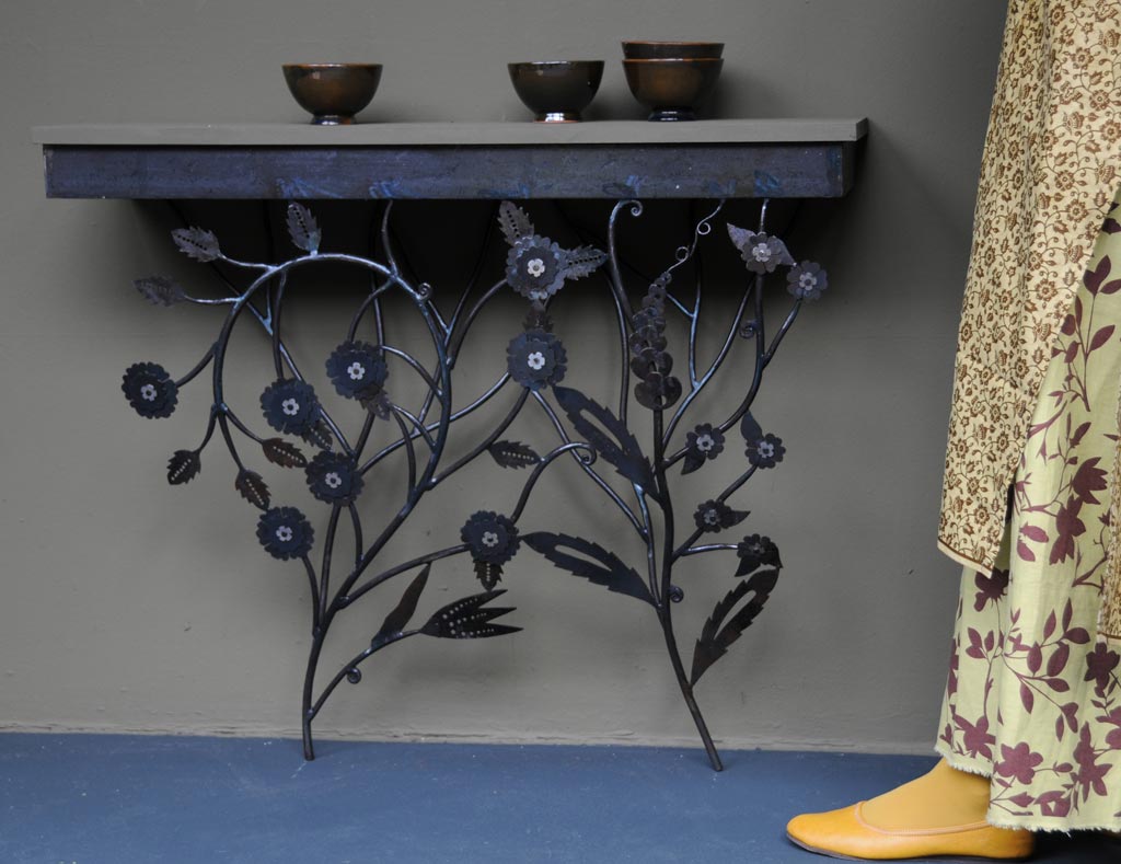 EMERY-&-CIE---Console-IZNIK-1-en-fer-forgé,-d'une-fausse-paire