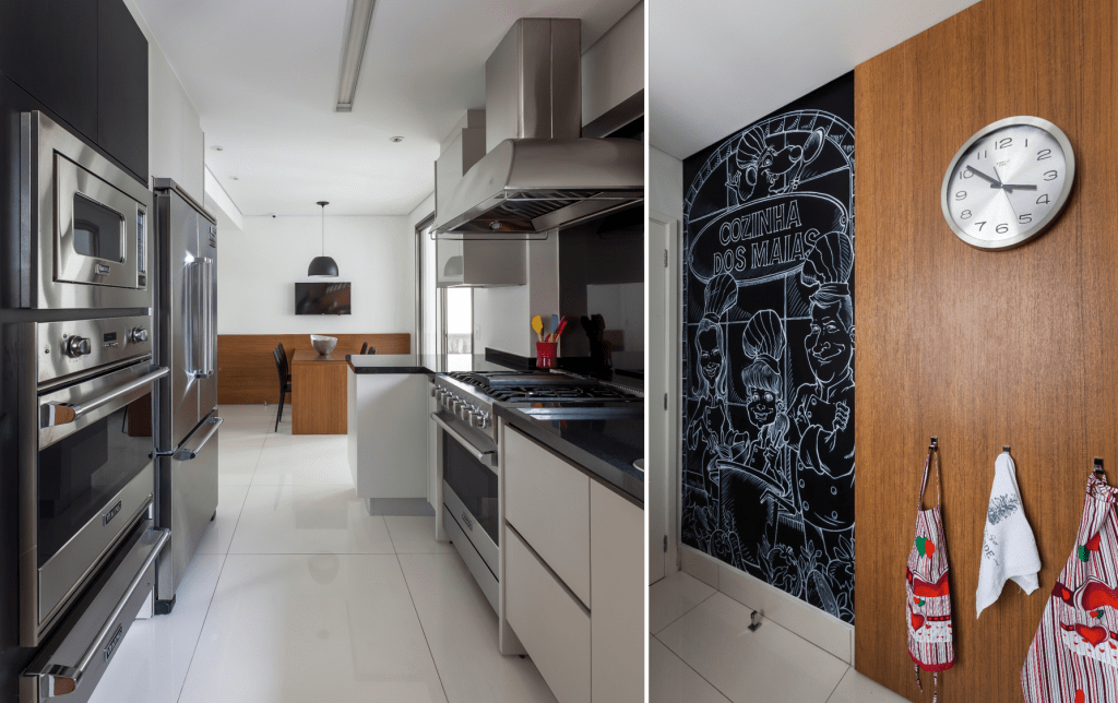 Apê de 343 m² com decoração moderna e cozinha gourmet