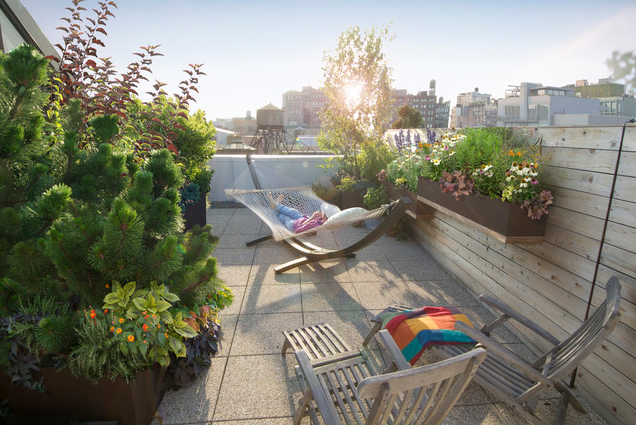 terraço com jardim