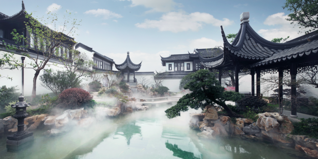 casa-mais-cara-da-China-lago-com-nevoa
