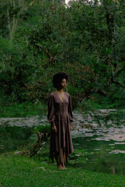 Vestido de manga longa Vestido de manga longa