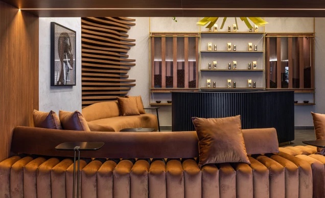 Fernanda Rubatino Arquitetura - Nescafé Gold Experience. Projeto da CASACOR São Paulo 2022. Fernanda Rubatino Arquitetura - Nescafé Gold Experience. Projeto da CASACOR São Paulo 2022.