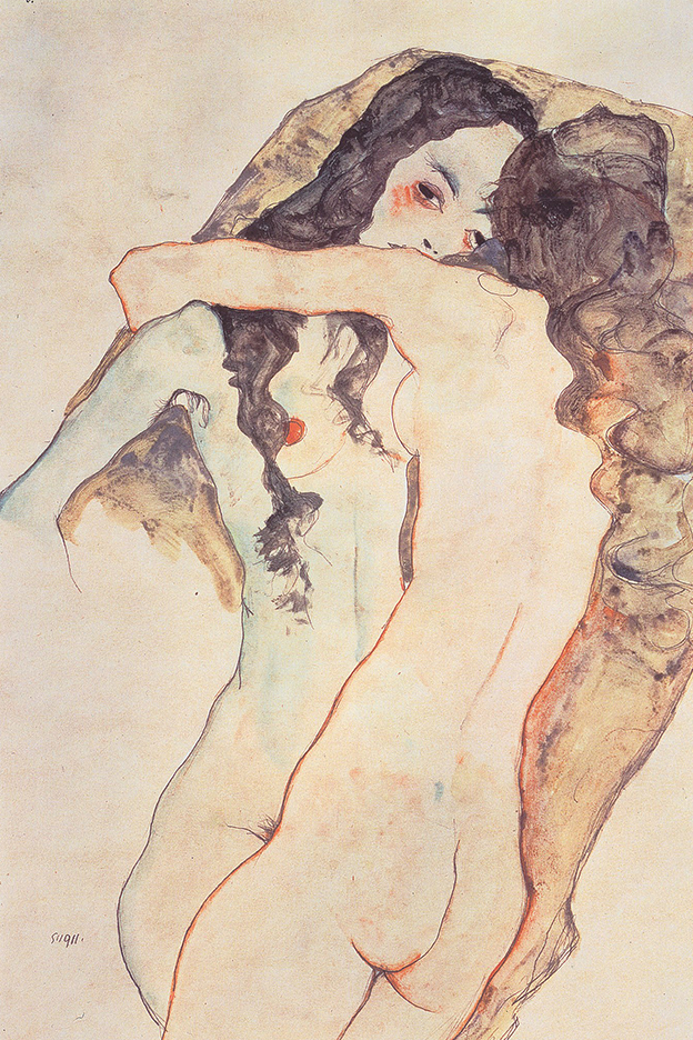 Two Women Embracing, Egon Schiele (1911)