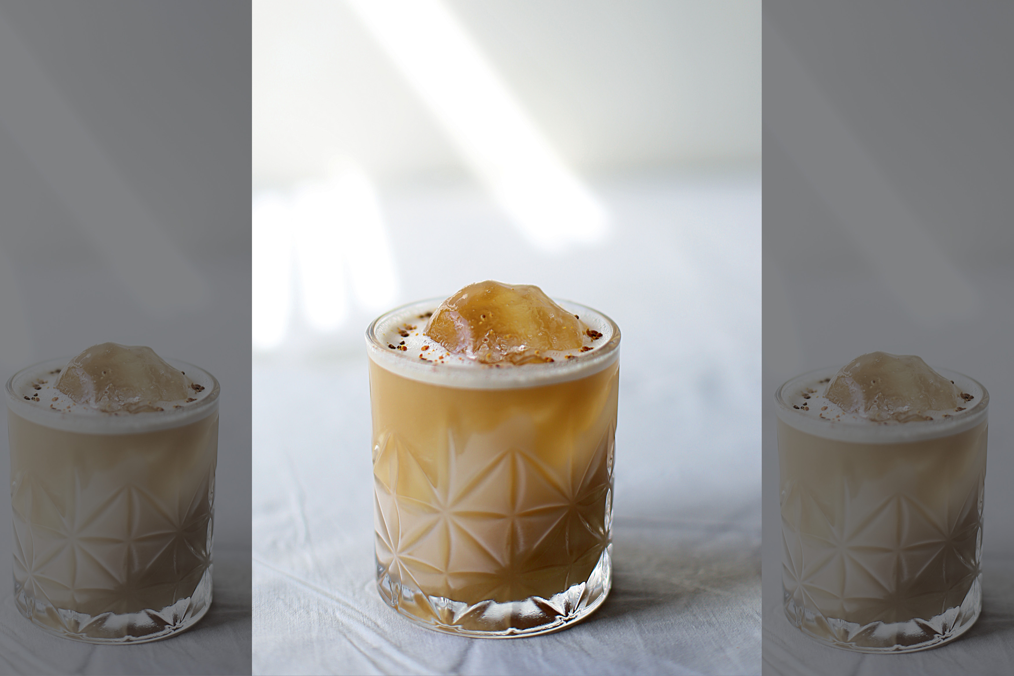Receber - drink Samburá Sour do restaurante Manga, chefs Kafe e Dante Bassi