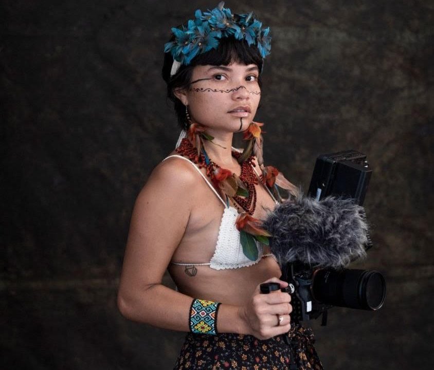 A cineasta indígena Priscila Tapajowara.