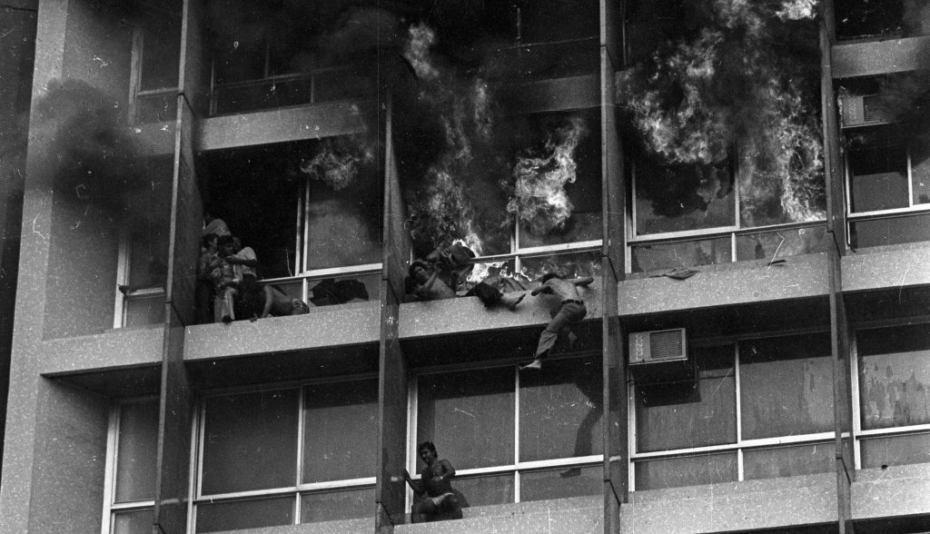 Incêndio no Edifício Joelma, em 1974.