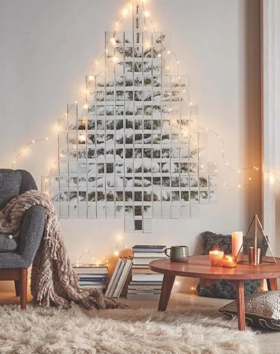 Já imaginou uma árvore de Natal formada por fotos de suas melhores lembranças?