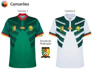 camisas-camaroes Uniformes do Camarões