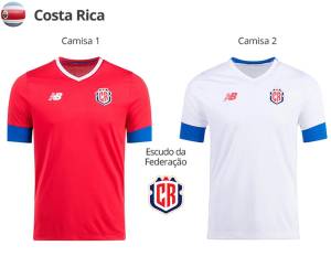 costa-rica Uniformes da Costa Rica