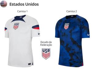 eua Uniformes dos Estados Unidos para a Copa do Mundo de 2022 — Foto: Divulgação